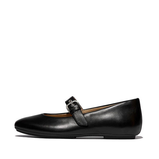 FitFlop Delicato Leather Mary Janes Black