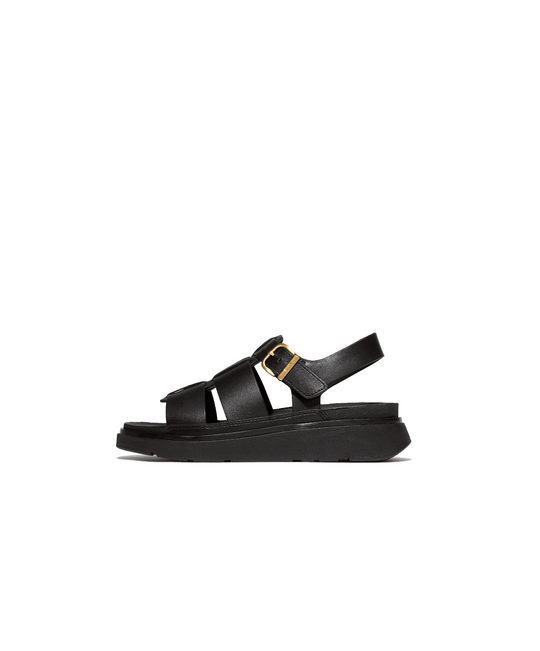 FitFlop Gen-FF Leather Fisherman Sandals Black