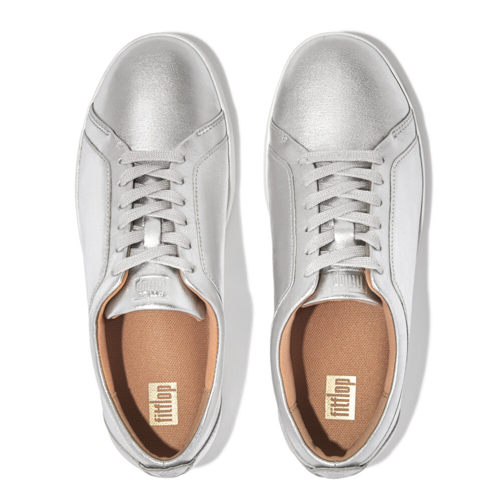 fitflop rally trainers silver