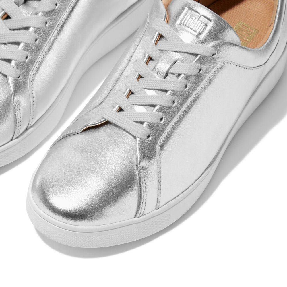 fitflop rally trainers silver