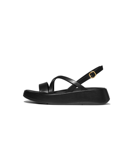 FitFlop F-Mode Flatform Strappy Back Strap Sandals Black