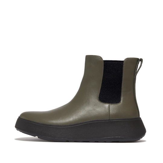 Fitflop F-Mode Flatform Chelsea Boots Deep Olive