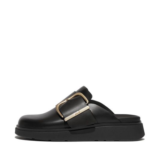 FitFlop Gen-FF Maxi Buckle Leather Mules Black