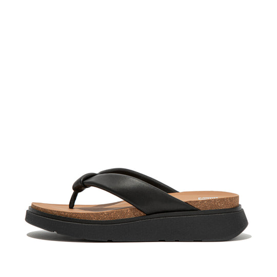 Fitflop Gen-FF Padded-Strap Leather Toe Post All Black