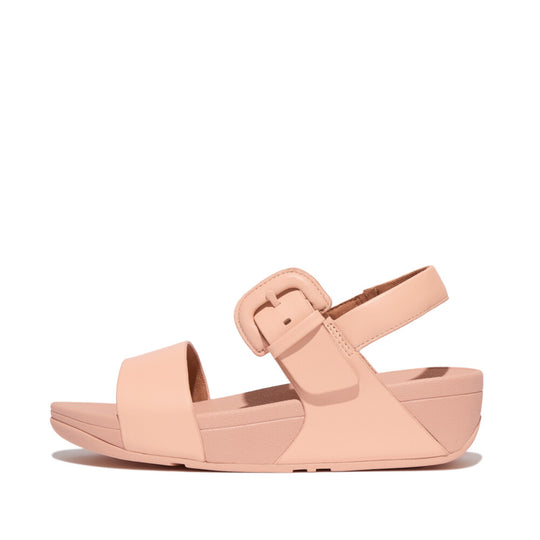 Fitflop Lulu Covered Buckle Leather Back Strap Sandal Blushy