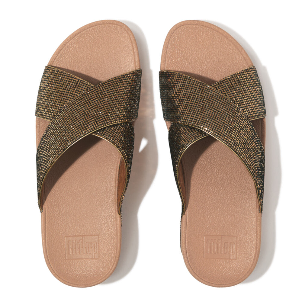 【新品・未使用】FitFlop Lulu Glitz Slides ゴールド 新品・未使用】FitFlop Lulu Glitz Slides ゴールド - メルカリ