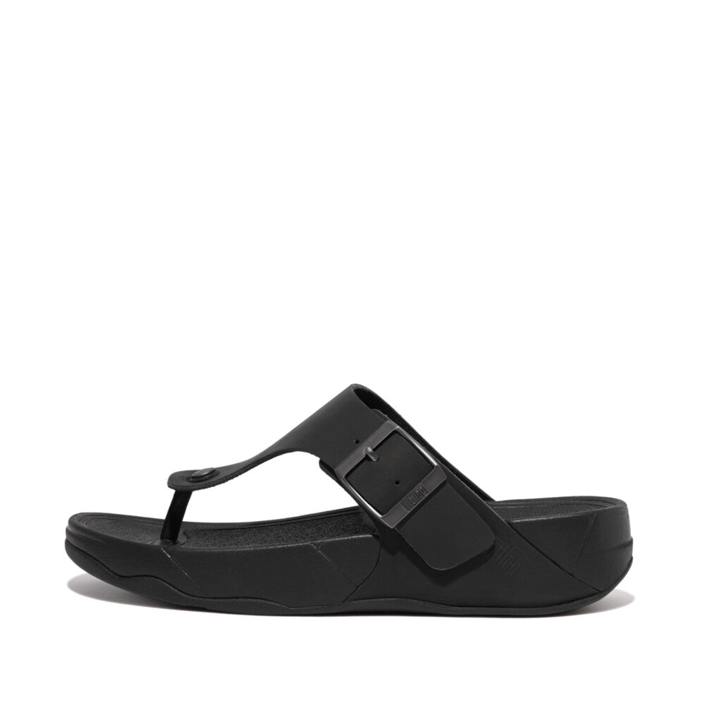 Sandalias Fitflop TRAKK II De Cuero Con Toe-Post - Hombre - Negro