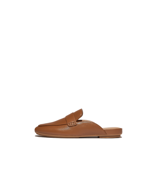 Fitflop Delicato Soft Leather Mules Deep Tan