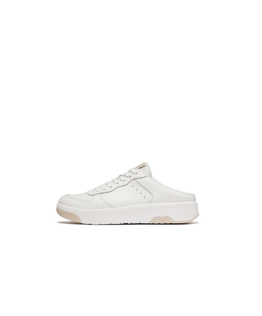 FitFlop Rally Evo Leather Sneaker Mule Urban White