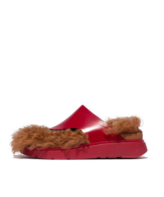 FitFlop Gen FF x Roksanda Cut Out Leather Toe Post Crimson Tan