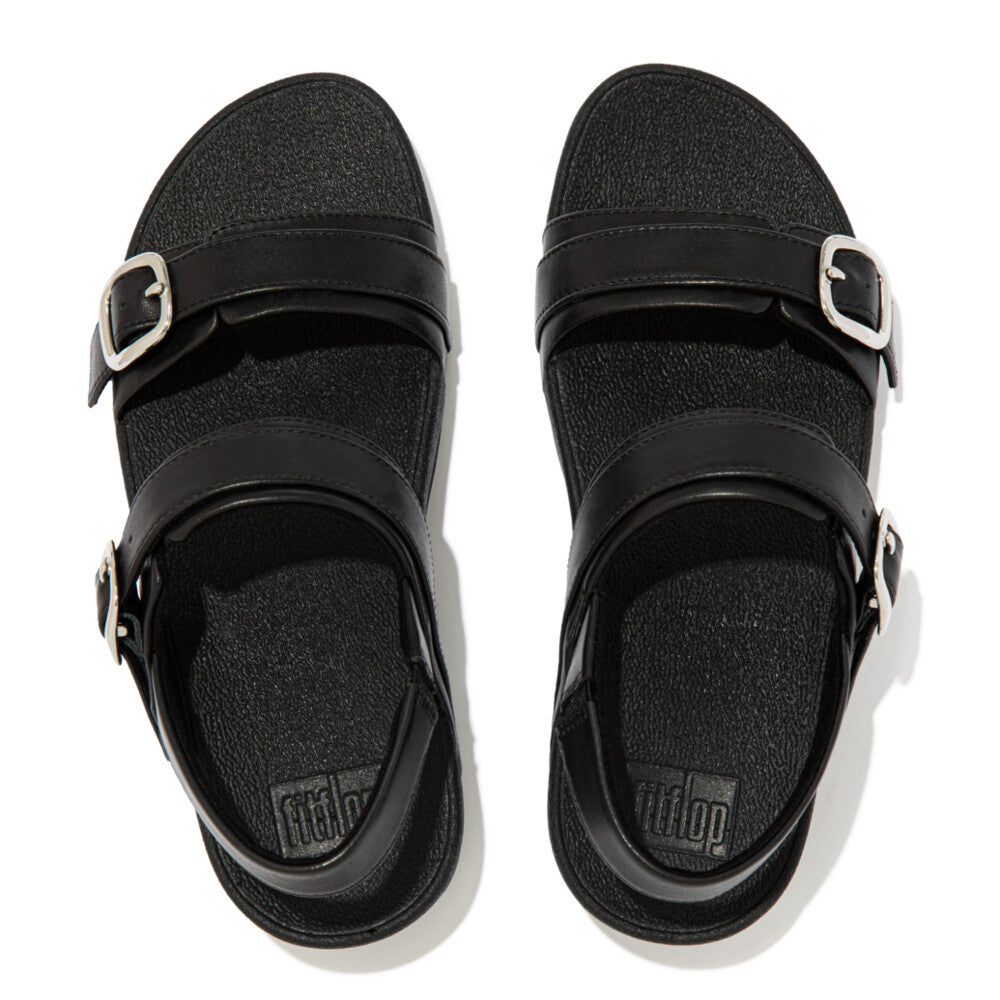 FitFlop Lulu Adjustable Leather Back-Strap Sandals Black – FitFlop ...