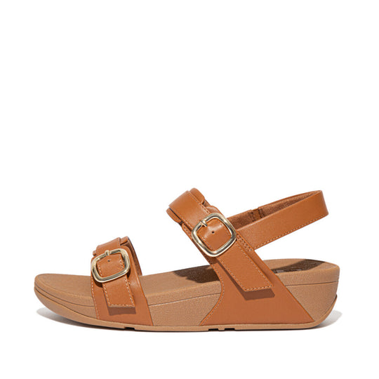FitFlop Lulu Adjustable Leather Back-Strap Sandals Brown