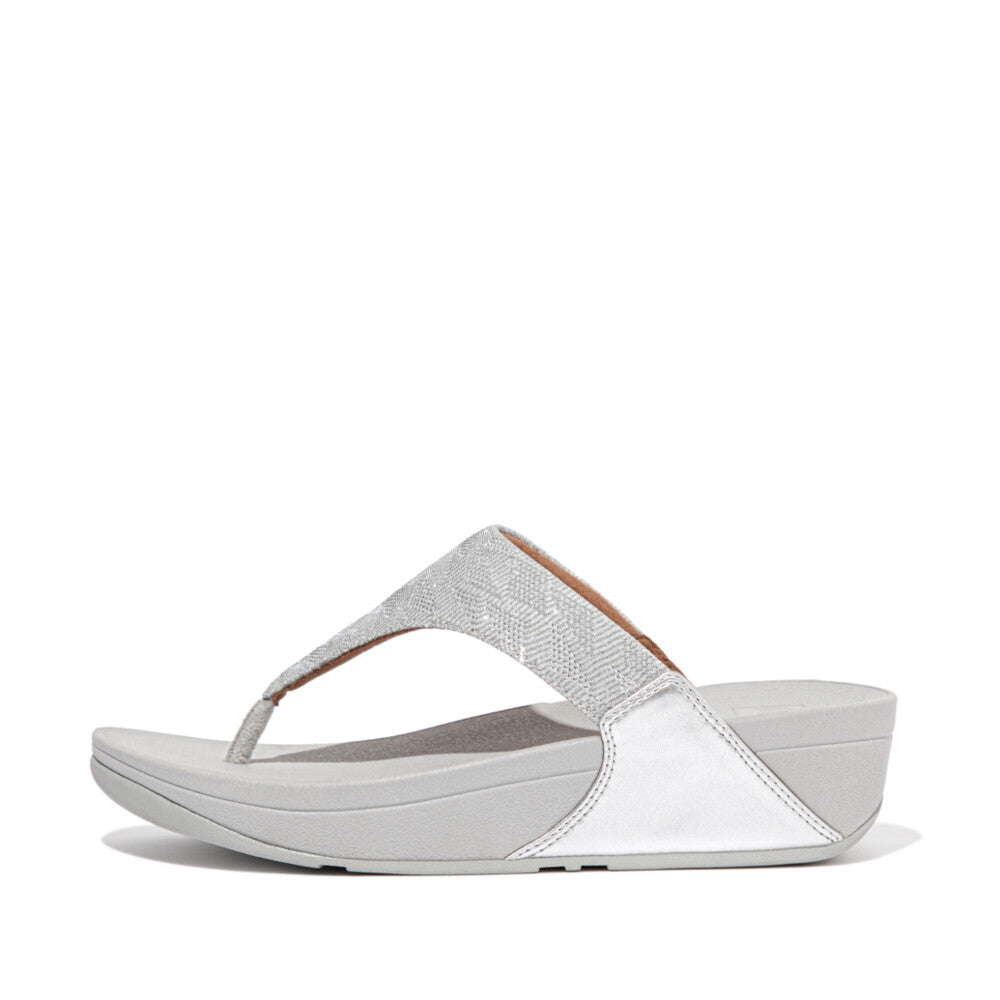 FitFlop Lulu Glitz Toe-Post Silver Sandals – FitFlop Australia