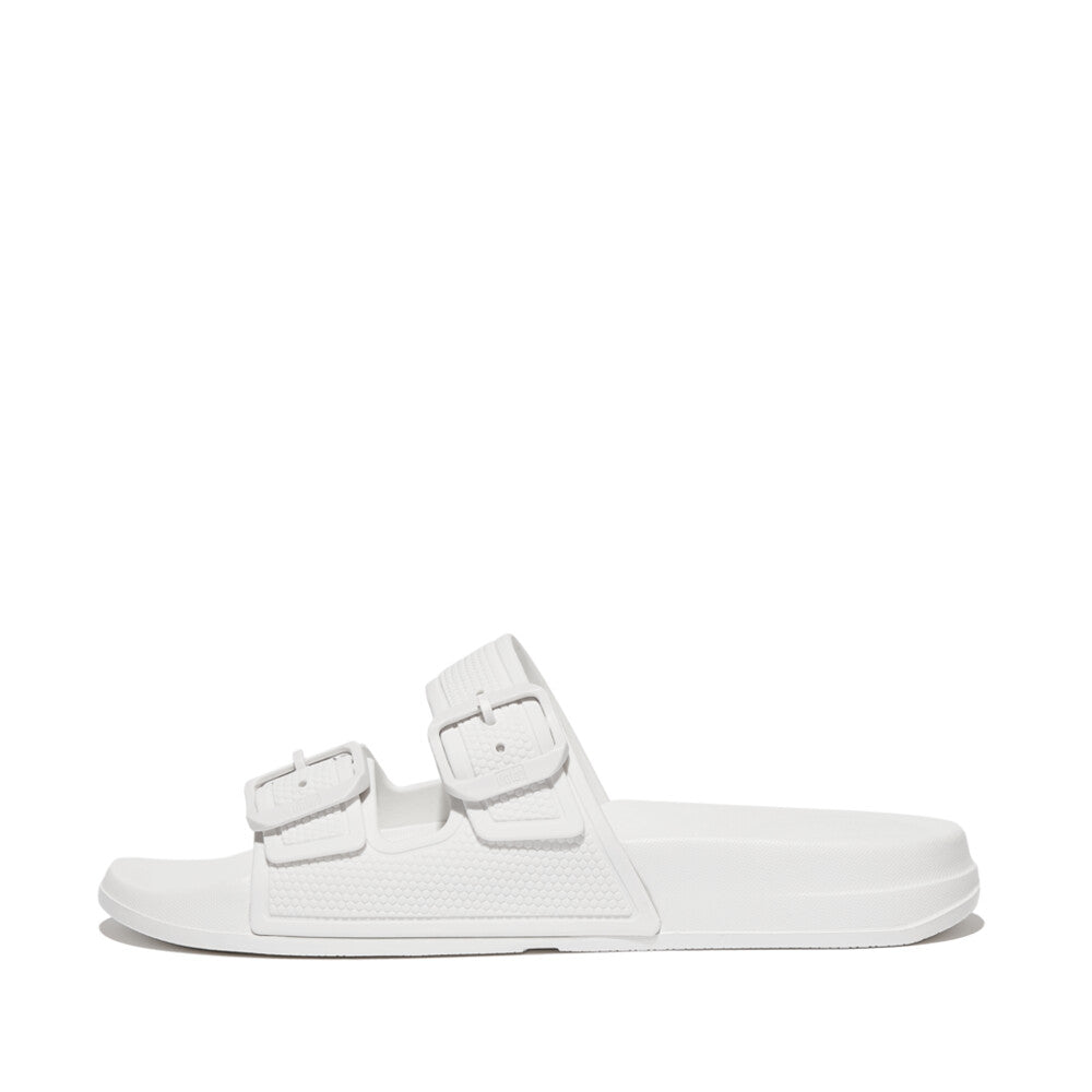 FitFlop iQushion Two Bar Buckle Slides White – FitFlop Australia